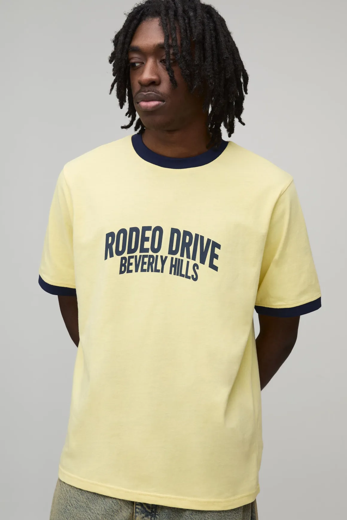 T-shirt Ringer À Coupe Regular Avec Slogan Imprimé