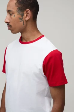 T-shirt Ringer Coupe Regular À Blocs De Couleur