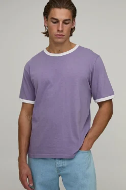 T-shirt Ringer Coupe Regular À Effet Vintage Délavé