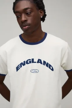 T-shirt Ringer Coupe Regular À Imprimé Angleterre