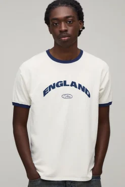 T-shirt Ringer Coupe Regular À Imprimé Angleterre