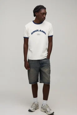 T-shirt Ringer Coupe Regular À Imprimé Angleterre