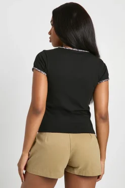 boohoo T-shirt Ringer imprimé léopard<Femme Imprimé Léopard|Tops
