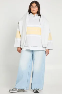 boohoo T-Shirt Rugby à Col Grande Taille<Femme Tops