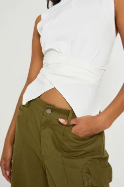 T-shirt Sans Manches À Dos Noué Croisé