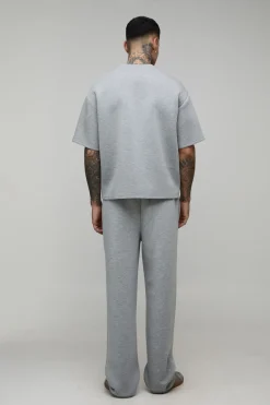 boohooMAN T-Shirt Scuba Chiné Oversize Ample Tall<Homme T-Shirts Tall|Tout Afficher