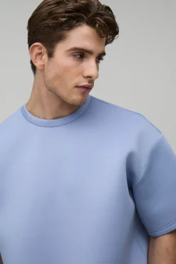 boohooMAN T-Shirt Scuba Collé Boxy Oversize<Homme T-Shirts|Survêtements