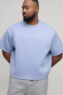 boohooMAN T-Shirt Scuba Collé Boxy Oversized Plus<Homme Tout Afficher|T-Shirts