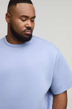 boohooMAN T-Shirt Scuba Collé Boxy Oversized Plus<Homme Tout Afficher|T-Shirts
