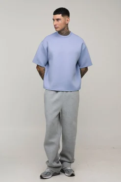 boohooMAN T-Shirt Scuba Collé Oversize Ample Tall<Homme T-Shirts Tall|Tout Afficher