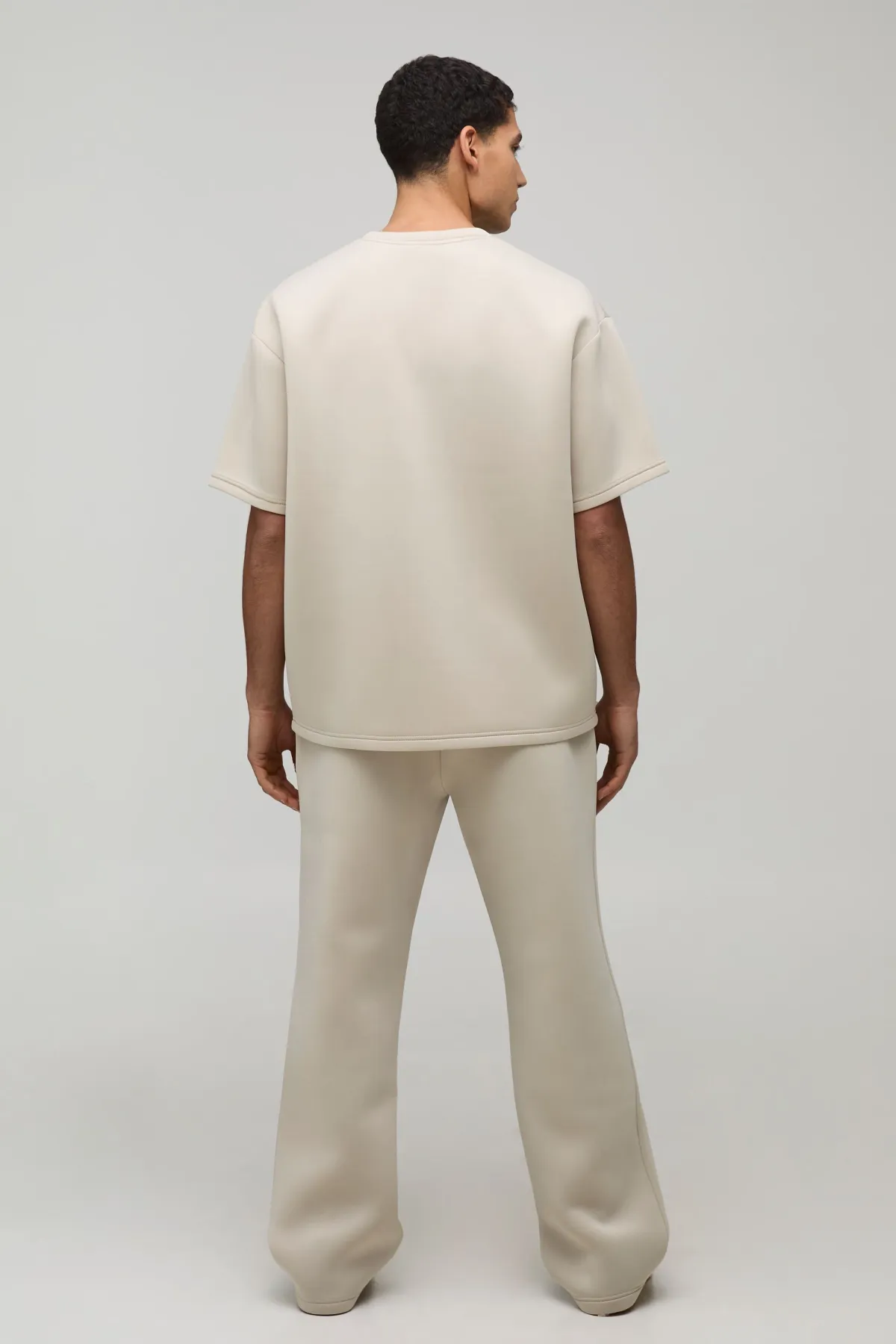 boohooMAN T-shirt Scuba Collé Surdimensionné<Homme T-Shirts