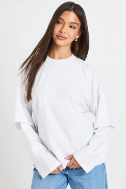 T-shirt Skateur Oversize À Double Manche