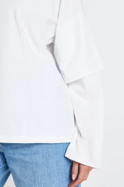 T-shirt Skateur Oversize À Double Manche