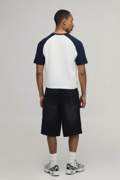 T-shirt Slim À Manches Raglan Avec Imprimé Slogan