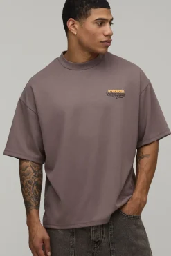 T-shirt Surdimensionné À Col Allongé Super Premium Poids Lourd Édition Limitée