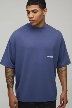 boohooMAN T-shirt Surdimensionné À Col Montant Super Premium Poids Lourd Édition Limitée<Homme T-Shirts