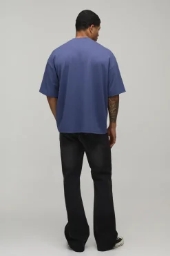 boohooMAN T-shirt Surdimensionné À Col Montant Super Premium Poids Lourd Édition Limitée<Homme T-Shirts