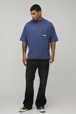 boohooMAN T-shirt Surdimensionné À Col Montant Super Premium Poids Lourd Édition Limitée<Homme T-Shirts
