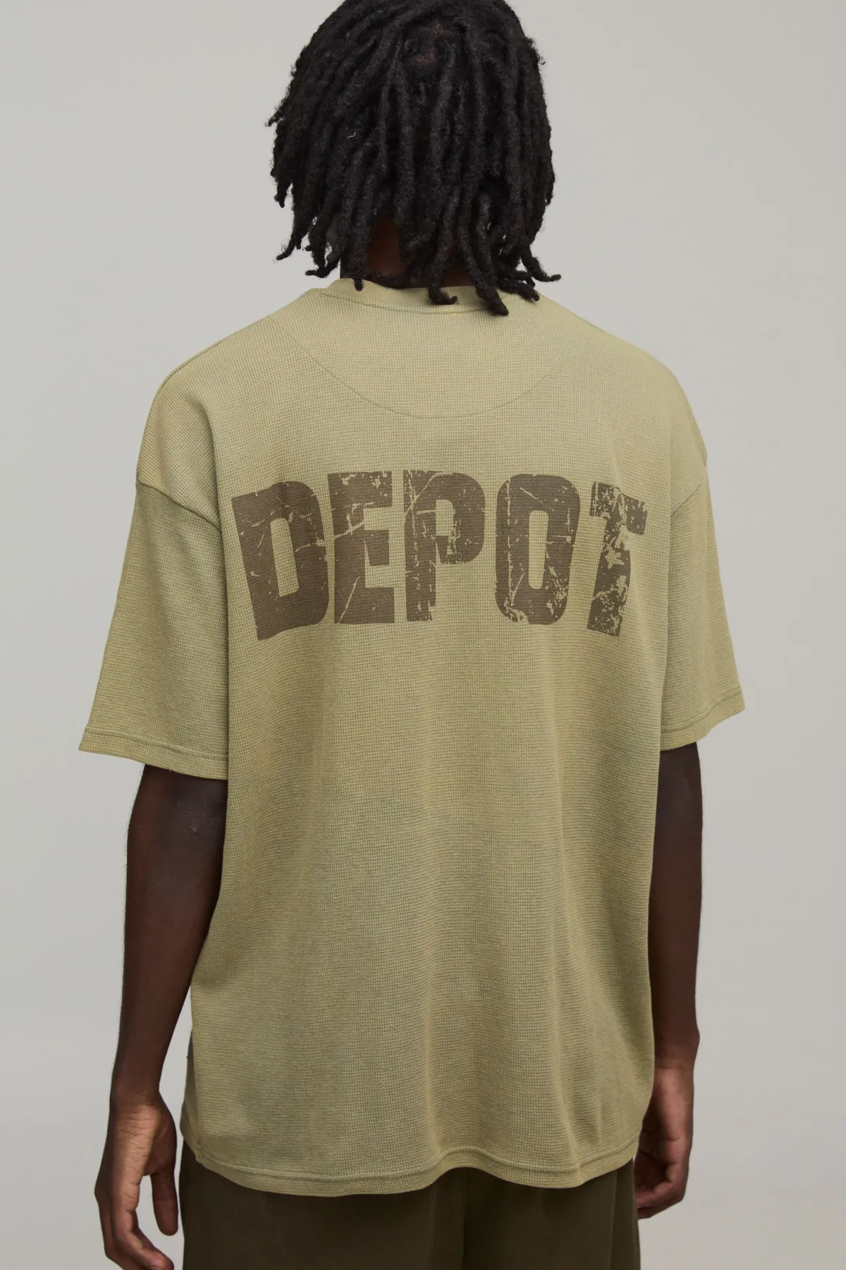 boohooMAN T-shirt surdimensionné délavé Depot Waffle<Homme T-Shirts Impriméstendances|T-Shirts