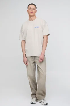 T-shirt Surdimensionné Imprimé Dessin Animé Space Jam Sous Licence