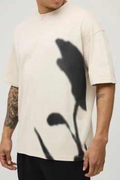 T-shirt Surdimensionné Imprimé Coquelicots