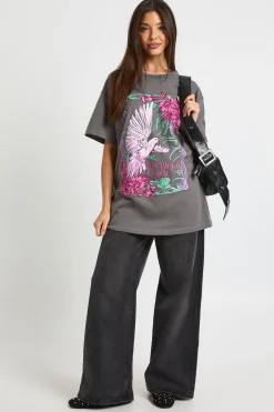 T-SHIRT SURDIMENSIONNÉ IMPRIMÉ FLEETWOOD MAC BIRD LICENSE
