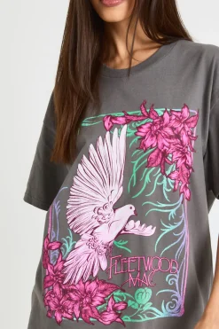 T-SHIRT SURDIMENSIONNÉ IMPRIMÉ FLEETWOOD MAC BIRD LICENSE