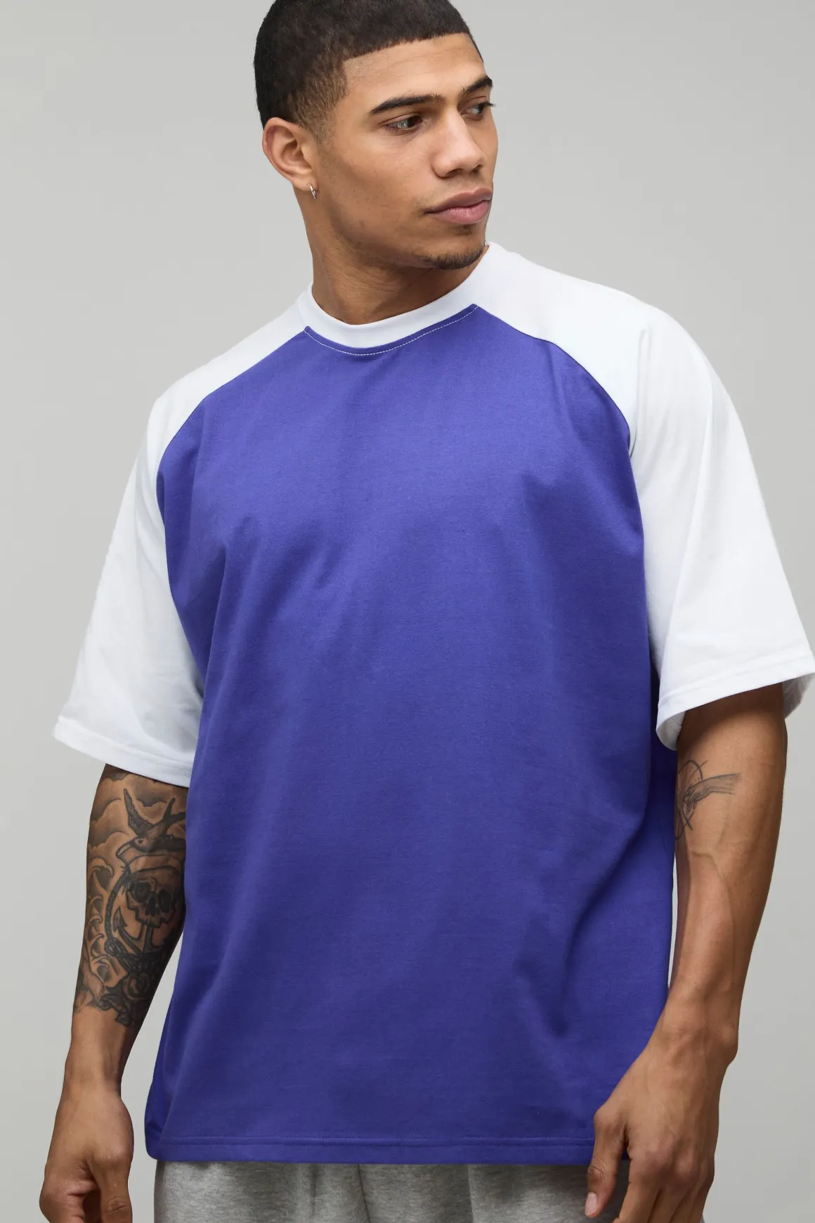 T-shirt Surdimensionné À Manches Raglan Courtes