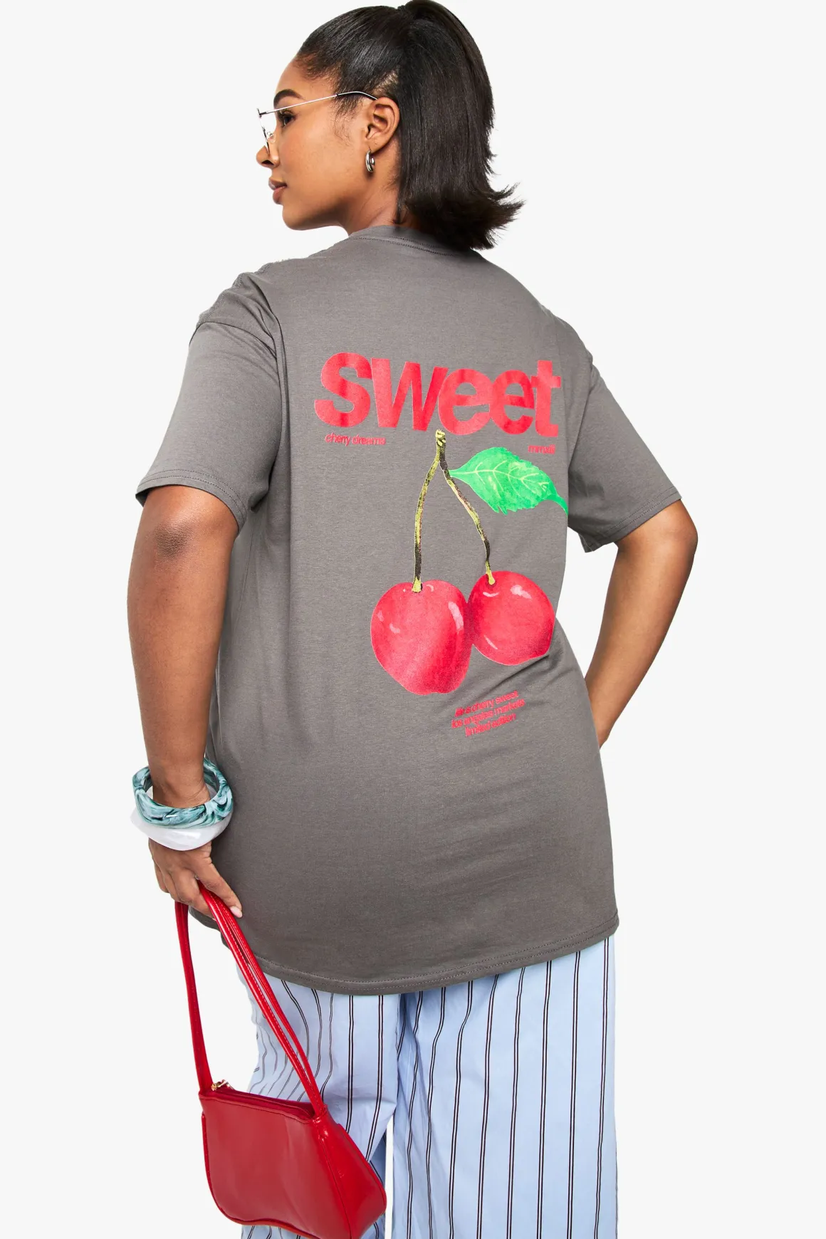 T-shirt surdimensionné Plus Sweet Cherry