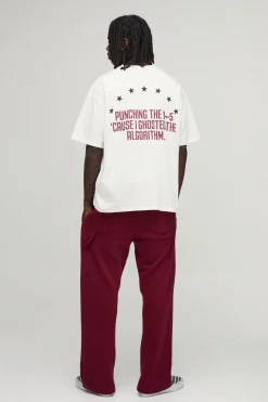 T-Shirt Surdimensionné Poids Lourd avec Slogan Rodéo