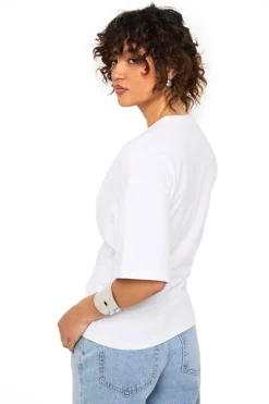 boohoo T-shirt à taille corsetée avec fermeture à crochet et œillet<Femme Tops