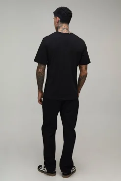 boohooMAN T-shirt Tall Coupe Regular Avec Cœur Brodé<Homme T-Shirts Tall|Tout Afficher