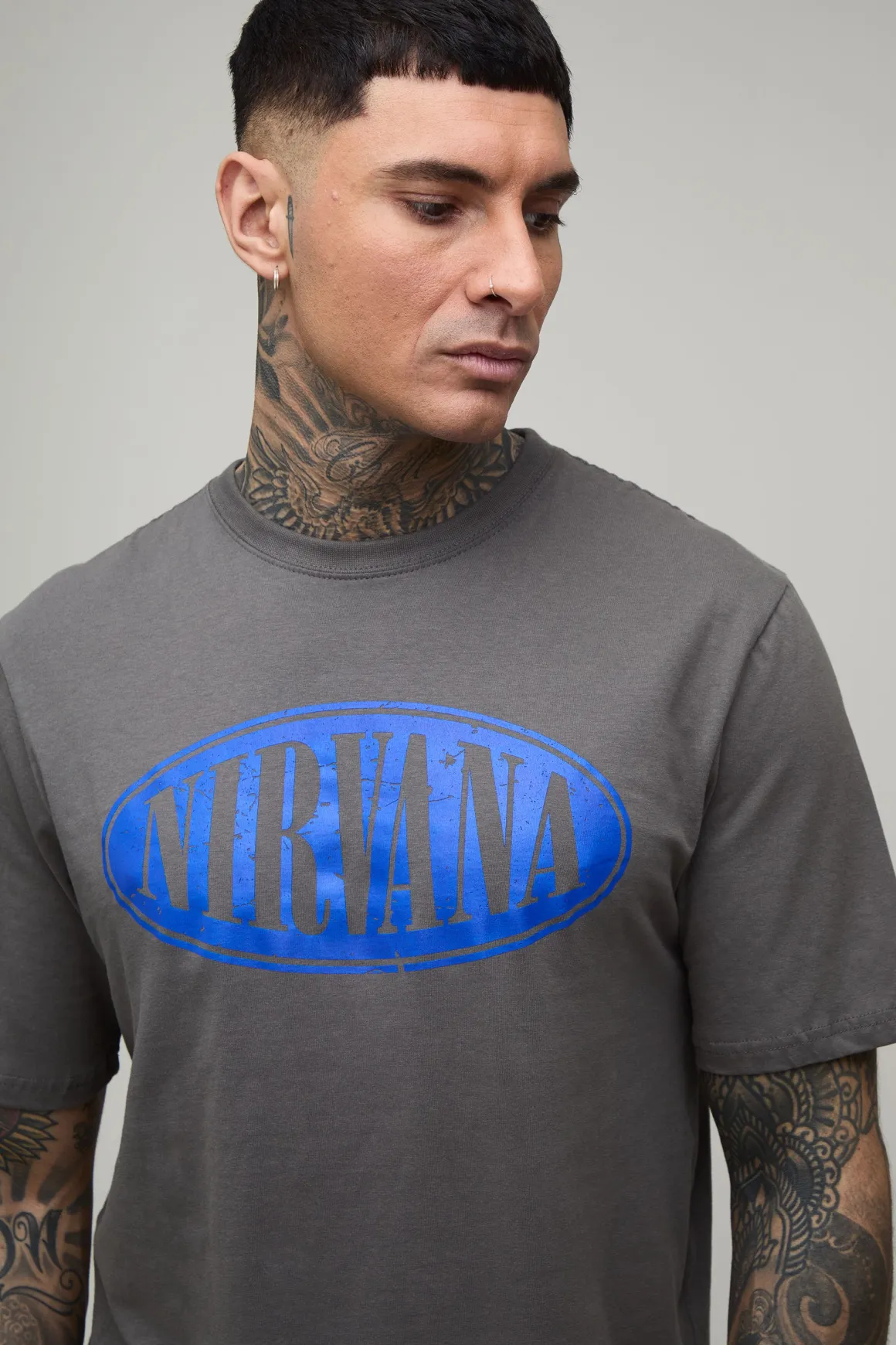 T-shirt Tall Coupe Regular Imprimé Licence Nirvana