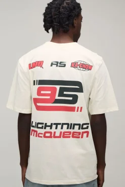 T-shirt Tall Coupe Regular Imprimé Licence Moteur Lightning Mcqueen