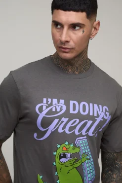T-shirt Tall Coupe Regular À Imprimé Licence Rugrats Reptile