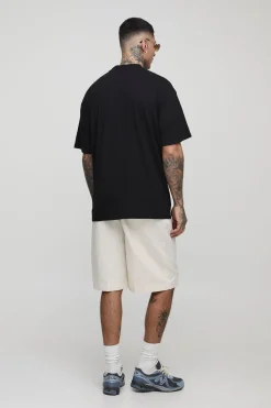 boohooMAN T-shirt Tall oversize à col étendu imprimé Monaco Racing<Homme Tout Afficher|Tout Afficher