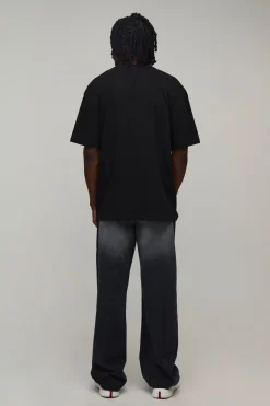 T-shirt Tall Oversize À Imprimé Floral Effet Flou