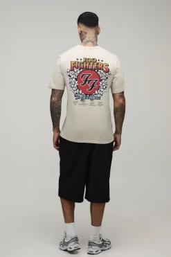 T-shirt Tall Regular À Imprimé Floral Sous Licence Foo Fighters
