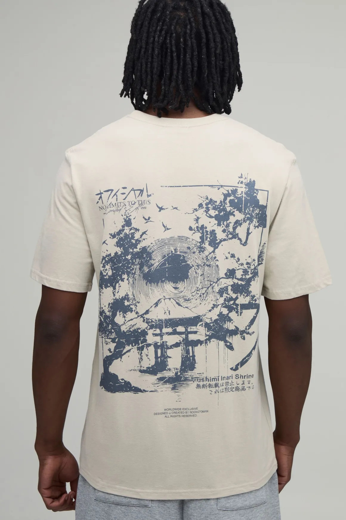 T-Shirt Tall Regular Imprimé Paysage Japon