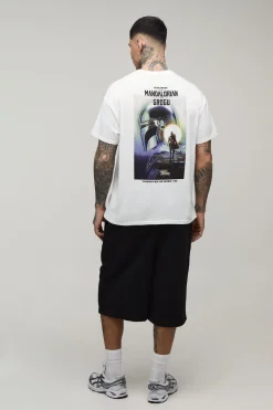 boohooMAN T-shirt Tall Regular À Imprimé Sous Licence Mandalorian<Homme Tout Afficher|Tout Afficher