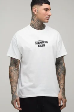 boohooMAN T-shirt Tall Regular À Imprimé Sous Licence Mandalorian<Homme Tout Afficher|Tout Afficher