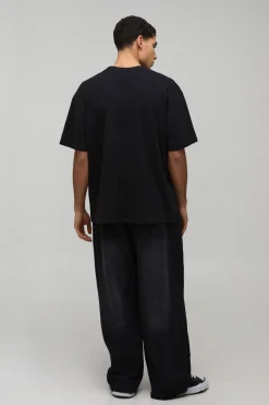 T-Shirt Teinté Délavage Spray Oversize