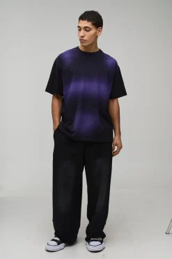 T-Shirt Teinté Délavage Spray Oversize