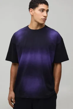T-Shirt Teinté Délavage Spray Oversize