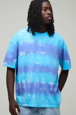 T-shirt Tie Dye Rayé Oversize
