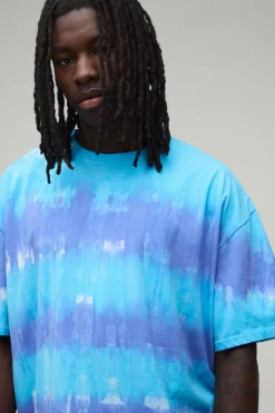 T-shirt Tie Dye Rayé Oversize