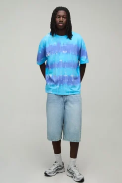T-shirt Tie Dye Rayé Oversize