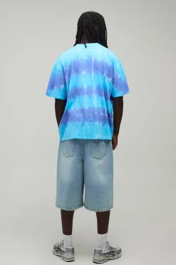T-shirt Tie Dye Rayé Oversize