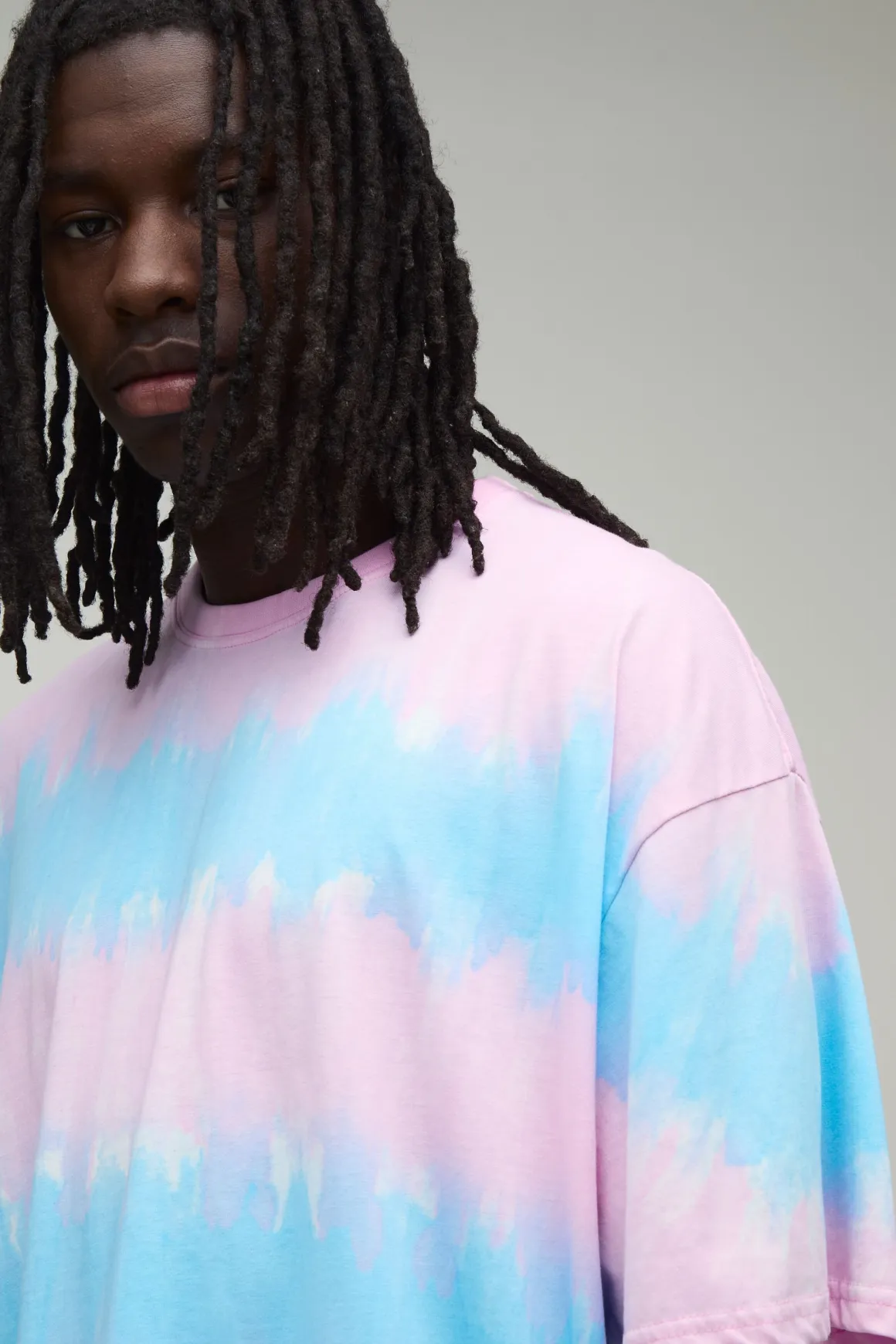 T-shirt Tie Dye À Rayures Oversize