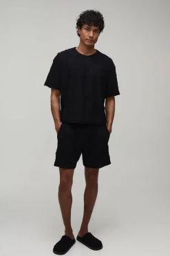 T-shirt Tissé Délavé Effet Usé Coupe Ample Oversize
